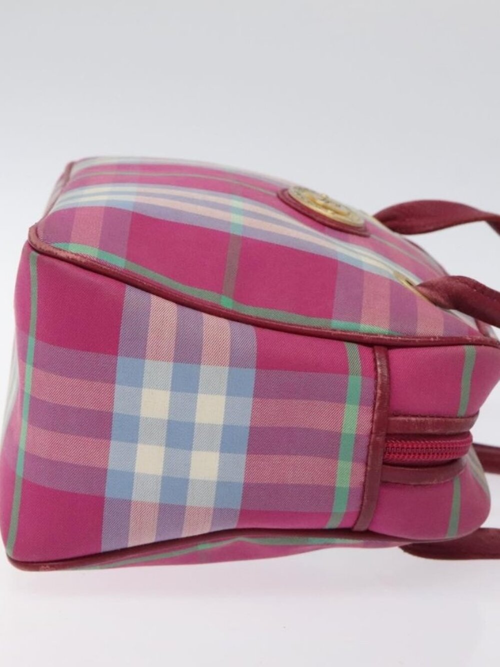 Burberrys Nova Check Shoulder Bag Canvas Pink Gold Auth 122611 - Picture 5 of 16